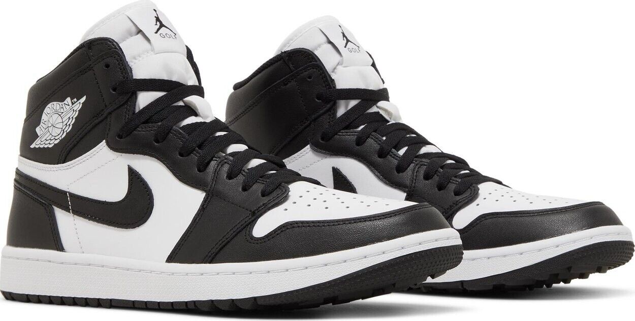 Nike Air Jordan 1 High Golf Shoes Mens Size 10.5 White Black Panda DQ0660-101