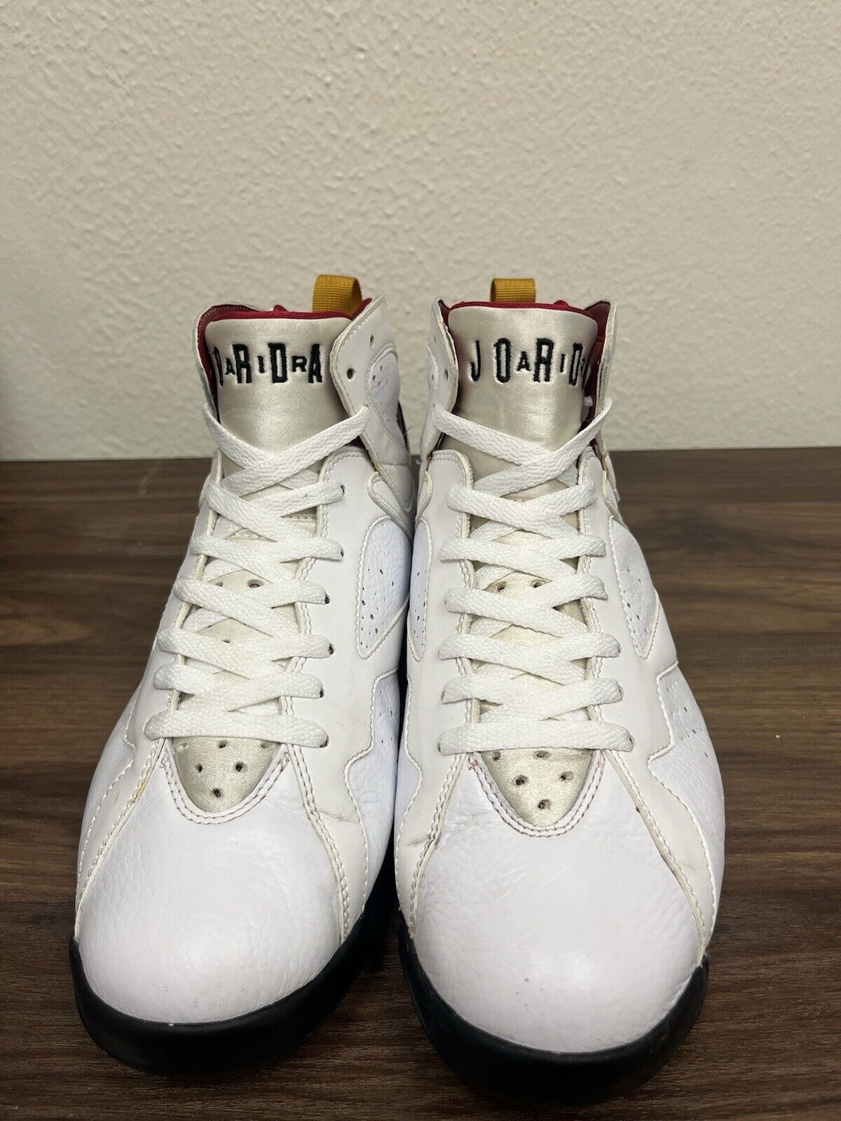 Size 10 Air Jordan 7 Retro Cardinal Red University White 304775-104 A253