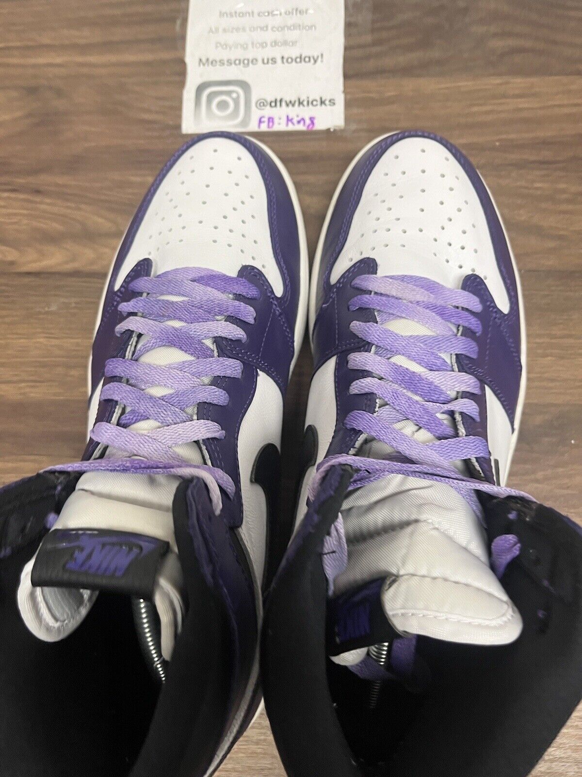 Size 11 - Jordan 1 Retro OG High Court Purple 2.0 - Gently Worn