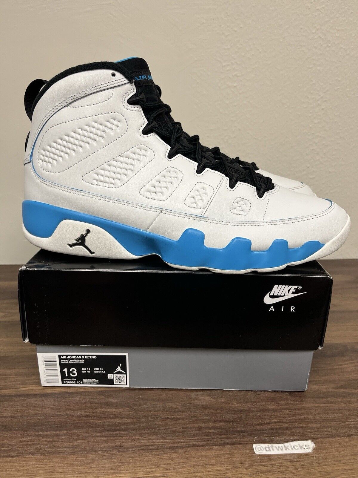 Size 13 - Air Jordan 9 Retro 2024 Powder Blue