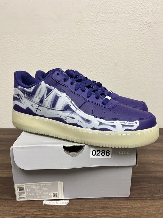 Size 14 - Nike Air Force 1 Low Purple Skeleton S286