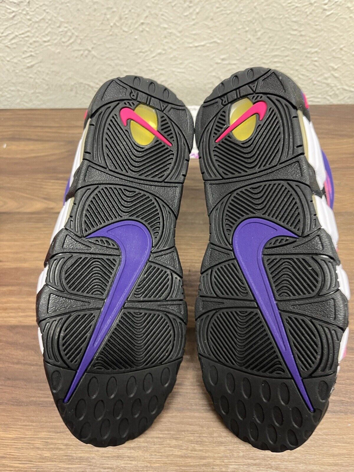 Nike Air Uptempo Sz 9.5 Black/Court Purple-Multi Color Shoes