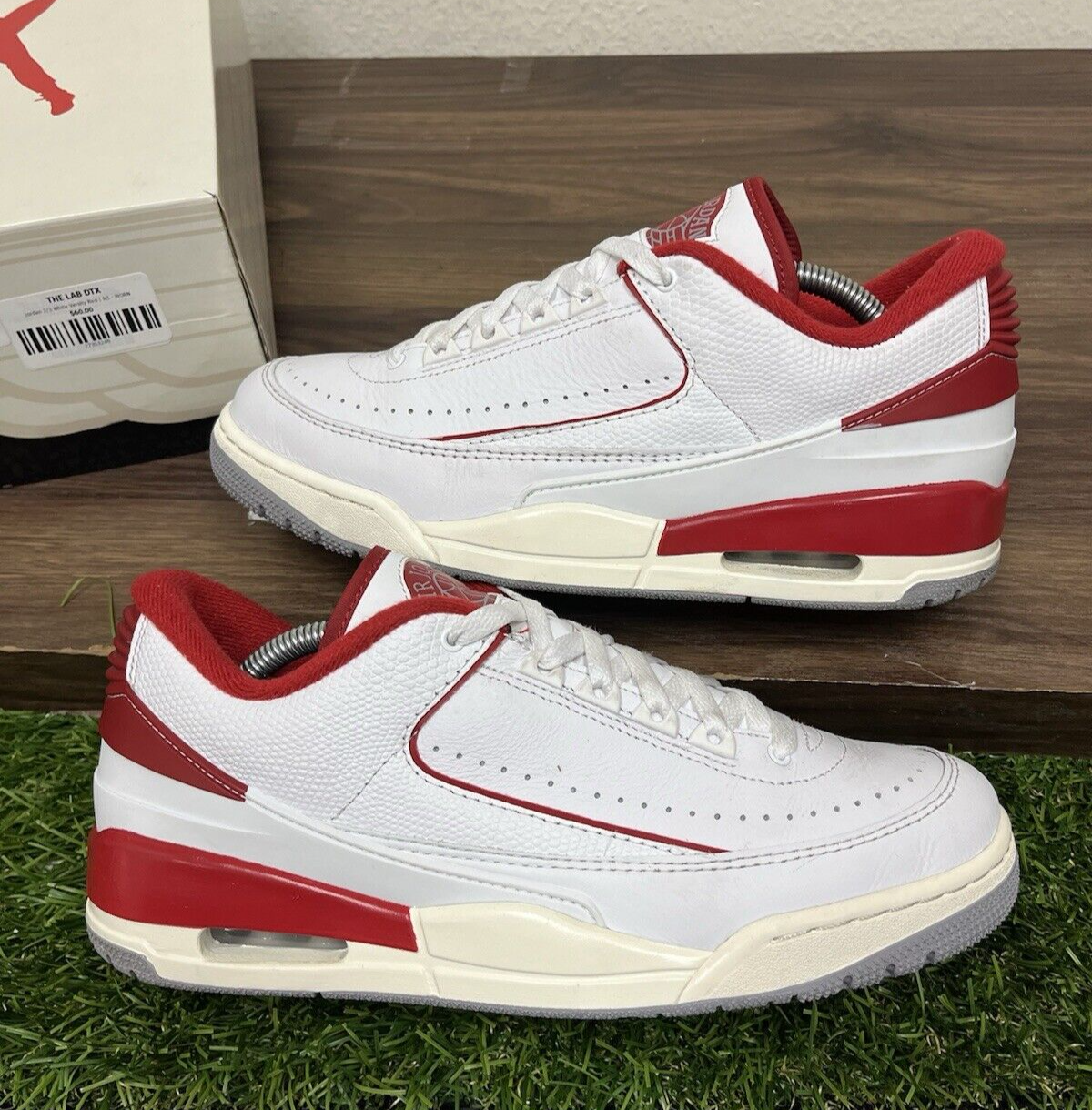 Size 9.5 - Air Jordan 2/3 White Varsity Red *397