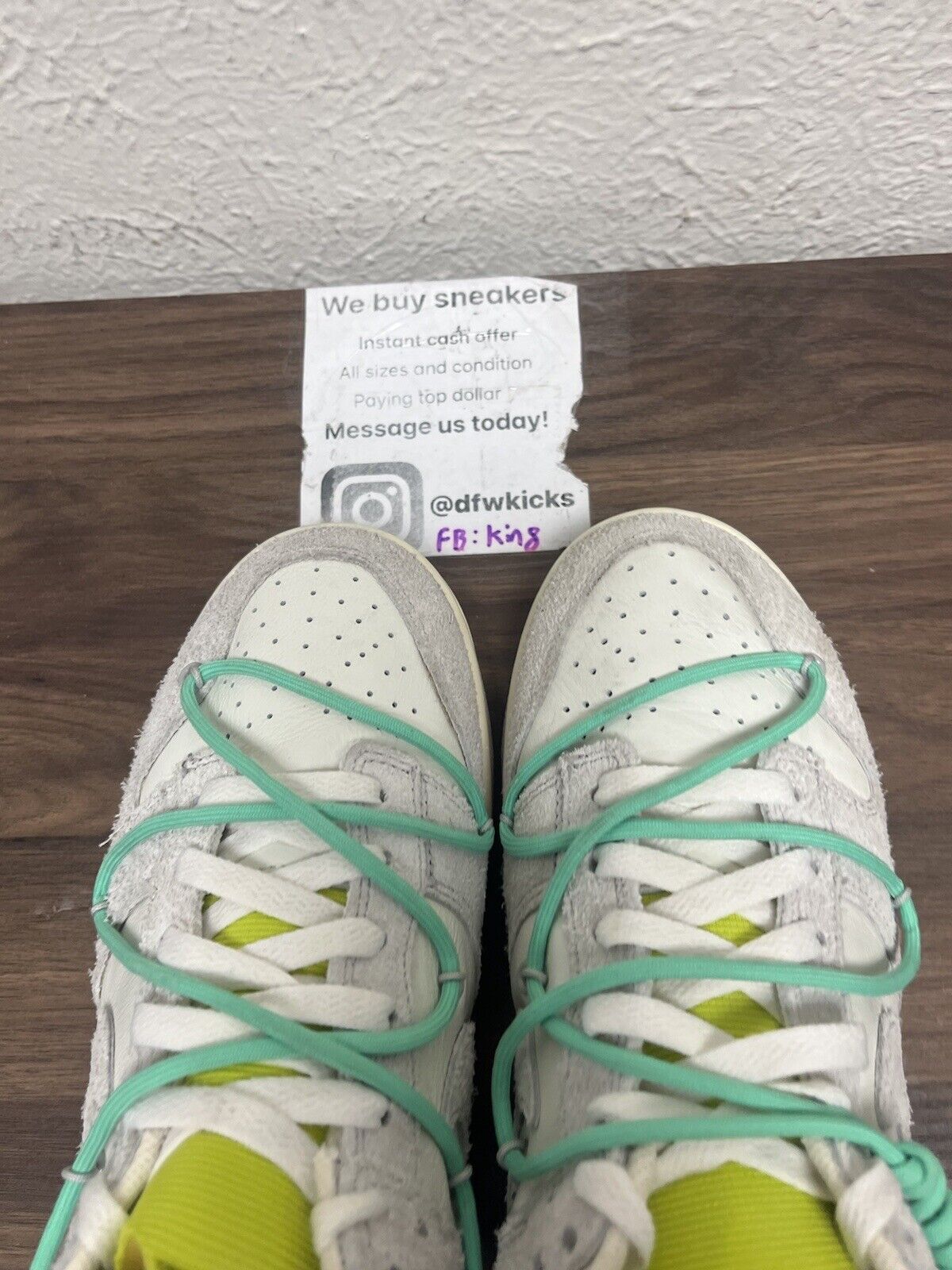 Nike Off-White x Dunk Low “Lot 14 of 50” DJ0950-106 GREAT CONDITION Size 10