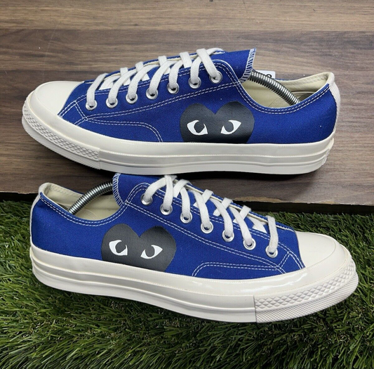 Size 10 - Converse Comme des Garçons PLAY x Chuck 70 Low Blue Quartz *528