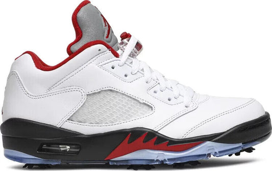NEW Nike Air Jordan Retro V 5 Low Golf Fire Red Size 8.5 Men's White CU4523-100