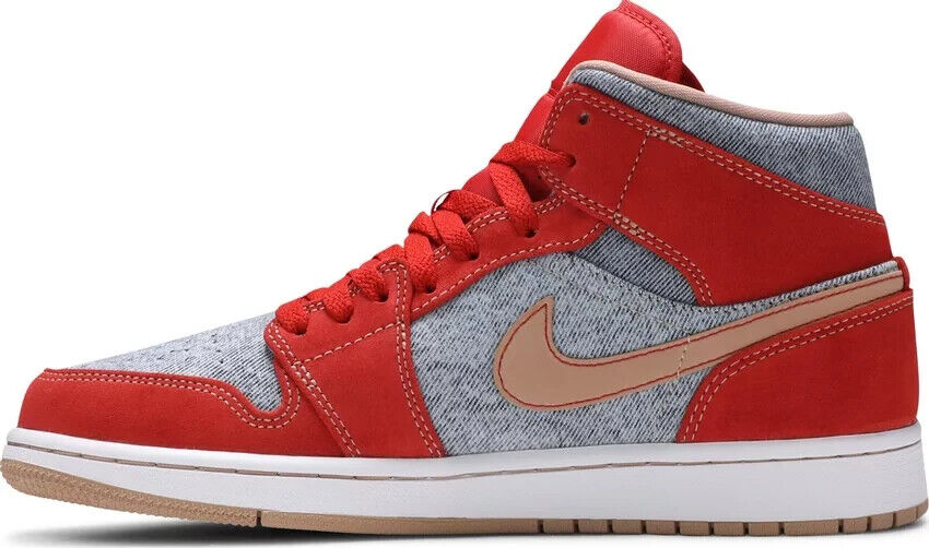 Size 8.5 - Air Jordan 1 Mid Denim Red