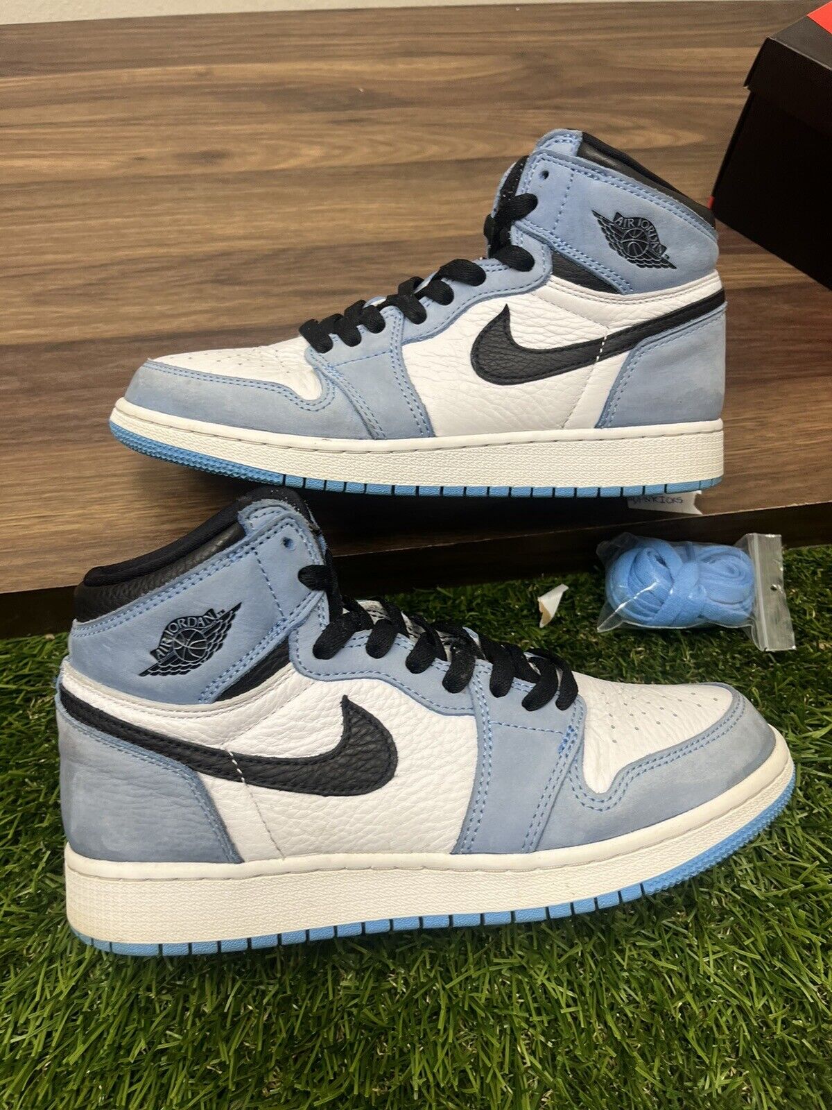  Size 7Y/8.5W - Nike Air Jordan 1 Retro High University Blue 575441-134 OG ALL