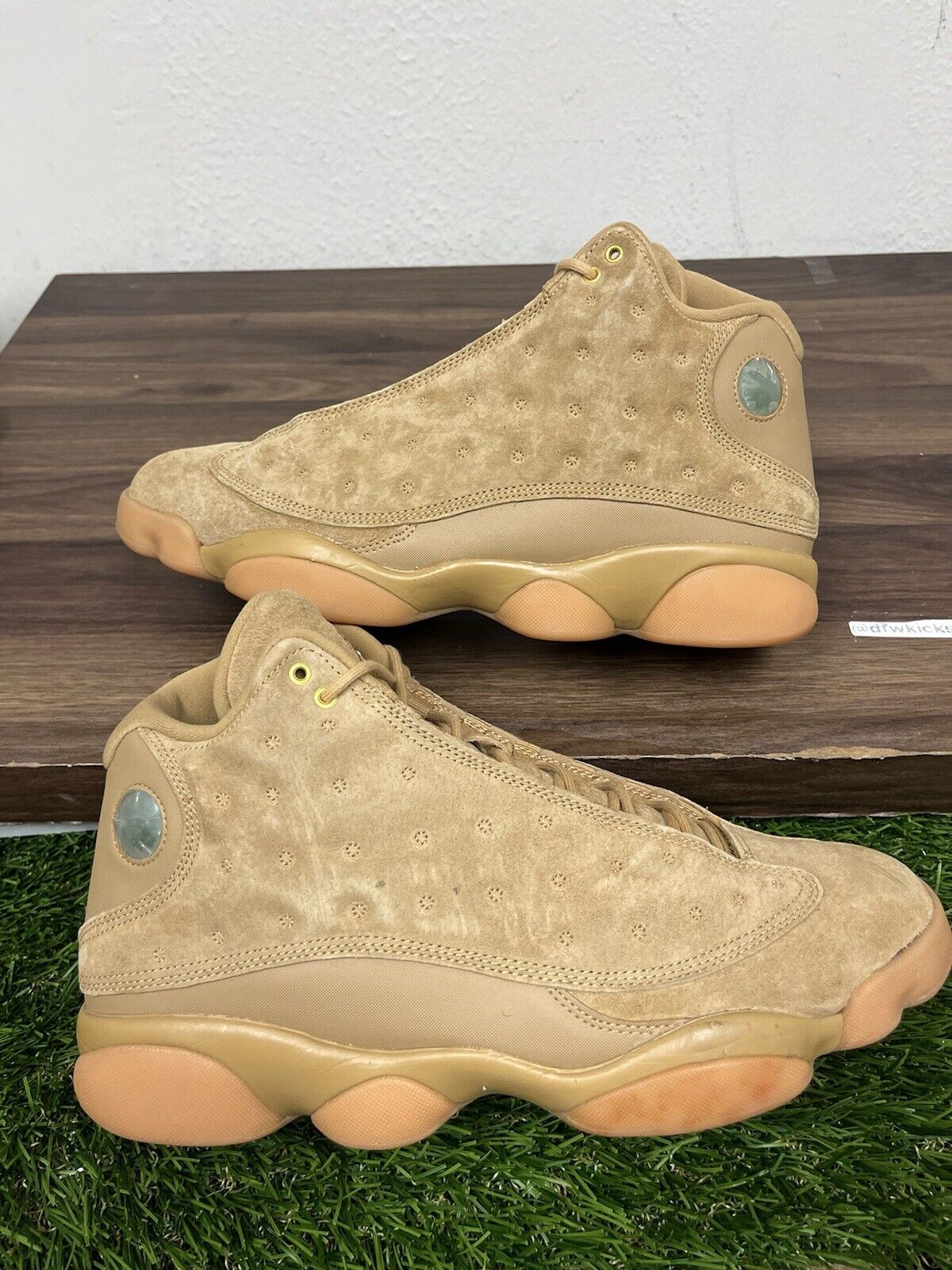 Nike Air Jordan 13 Wheat Men Size 12 414571-705 Brown Suede Basketball Shoes