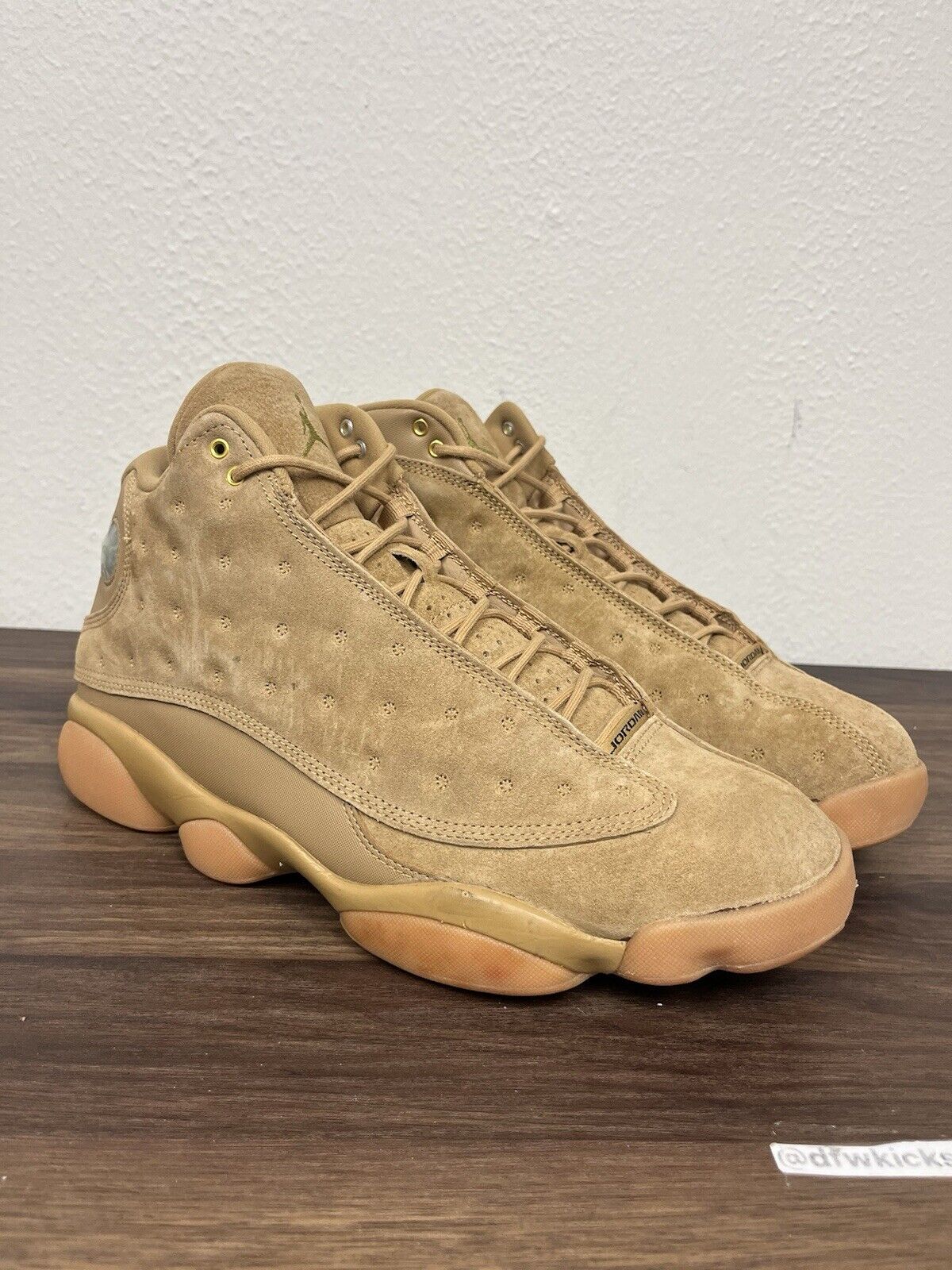 Nike Air Jordan 13 Wheat Men Size 12 414571-705 Brown Suede Basketball Shoes