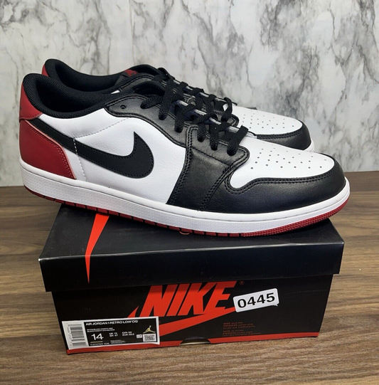 Nike Air Jordan 1 Retro Low OG Black Toe Mens Size 14 CZ0790 106 *445