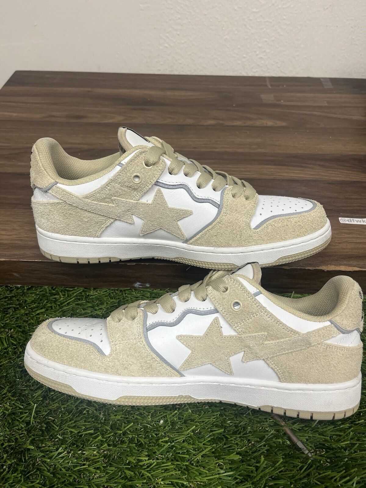 A Bathing Ape Bape Sk8 Sta Beige Suede Size 9