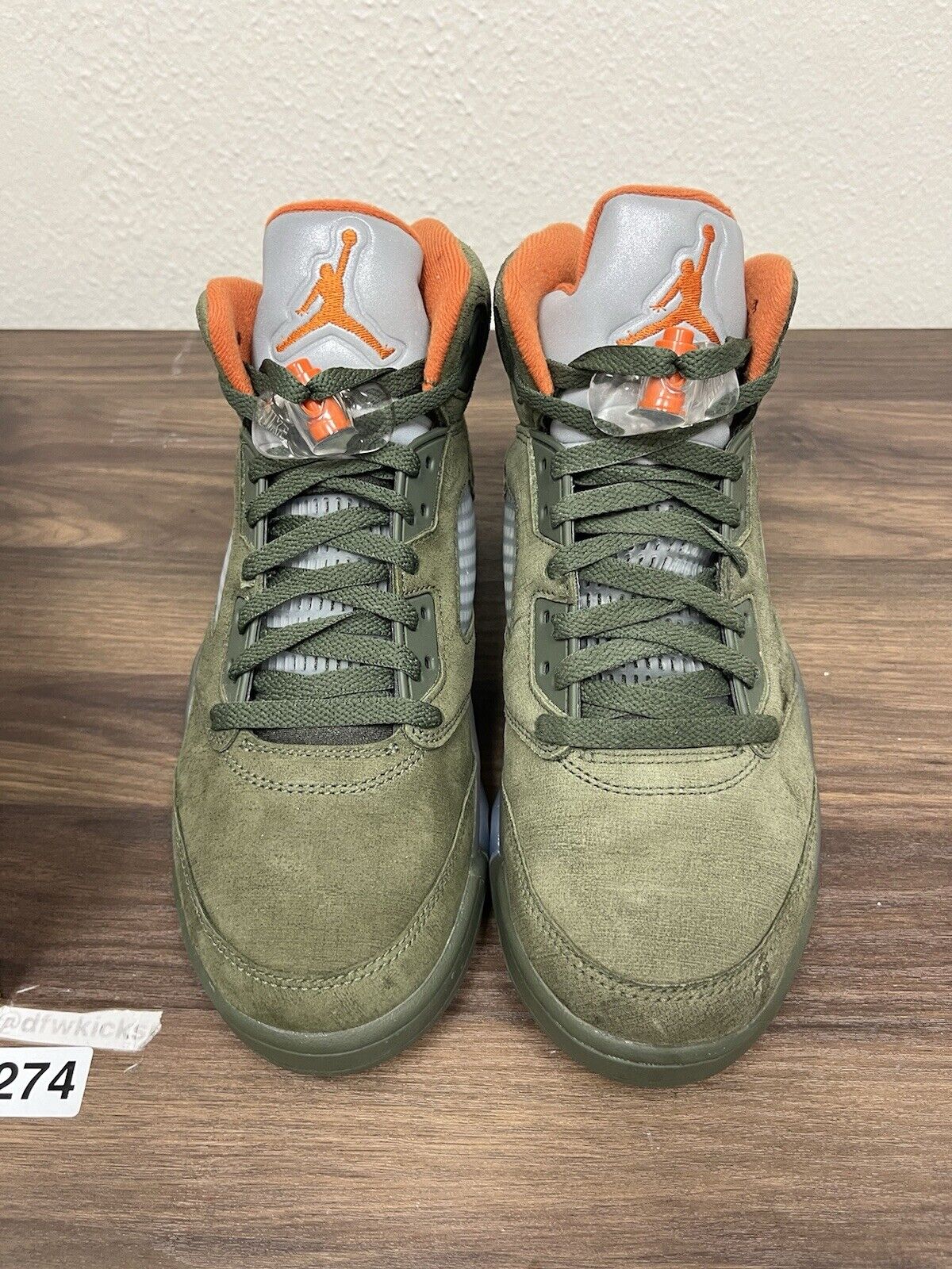 Air Jordan 5 Retro Olive 2024 Size 8.5 Authentic Rare Used Aj5 Green Camo OG VTG