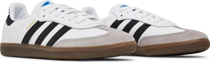 Size 10.5 - adidas Samba OG Low White Black Gum x2