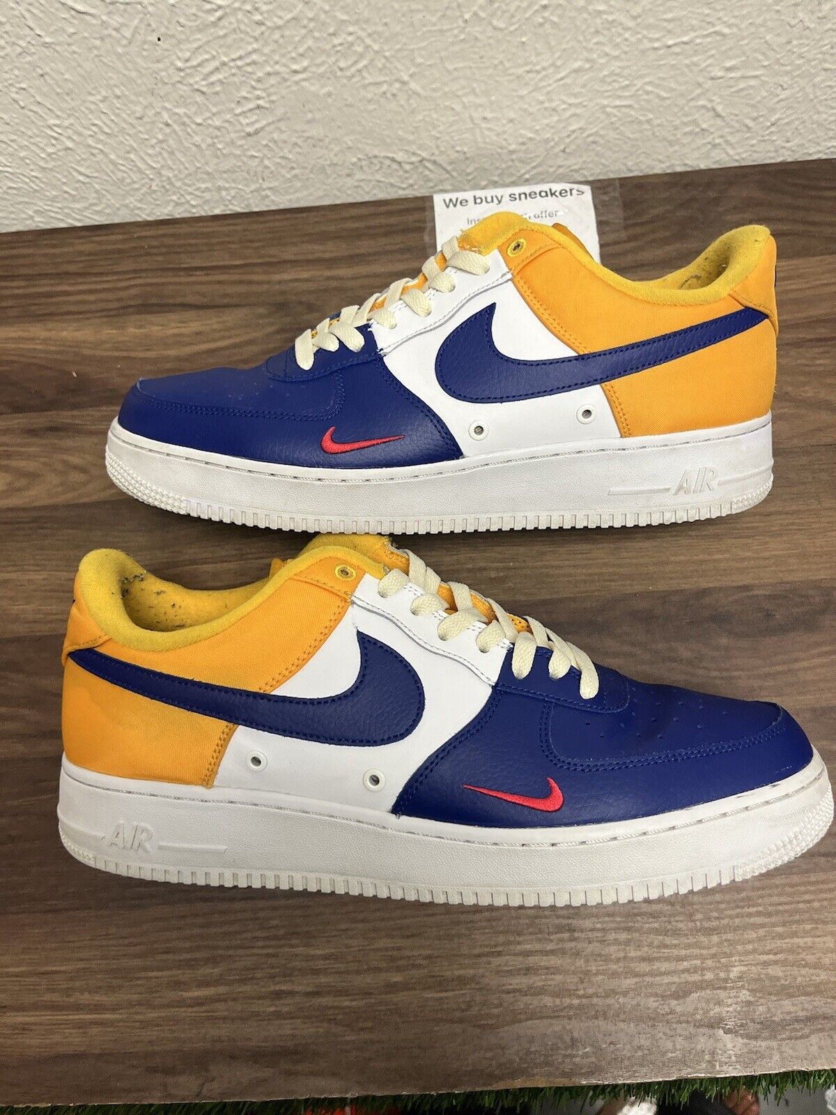 Nike Air Force 1 Low Mini Swoosh FC Barcelona Sz 12 823511-404 2017 Blue