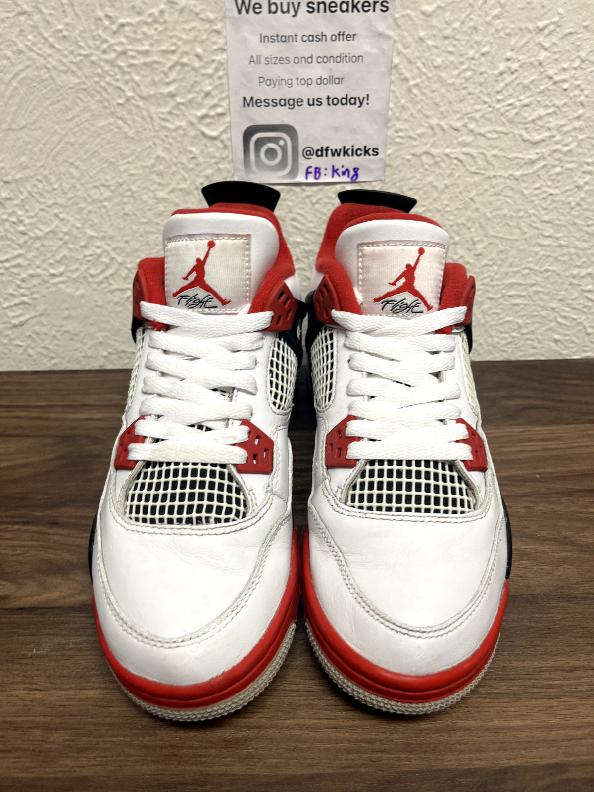 Size 6Y/7.5W - Nike Air Jordan 4 Fire Red GS 2020 - 408452-160