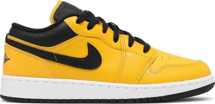 Air Jordan 1 Low University Gold Black Grade School GS 6Y Women's 7.5 553560-700