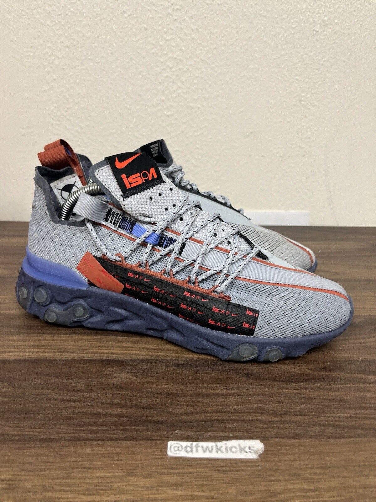 Size 8  - Nike React WR ISPA Wolf Grey