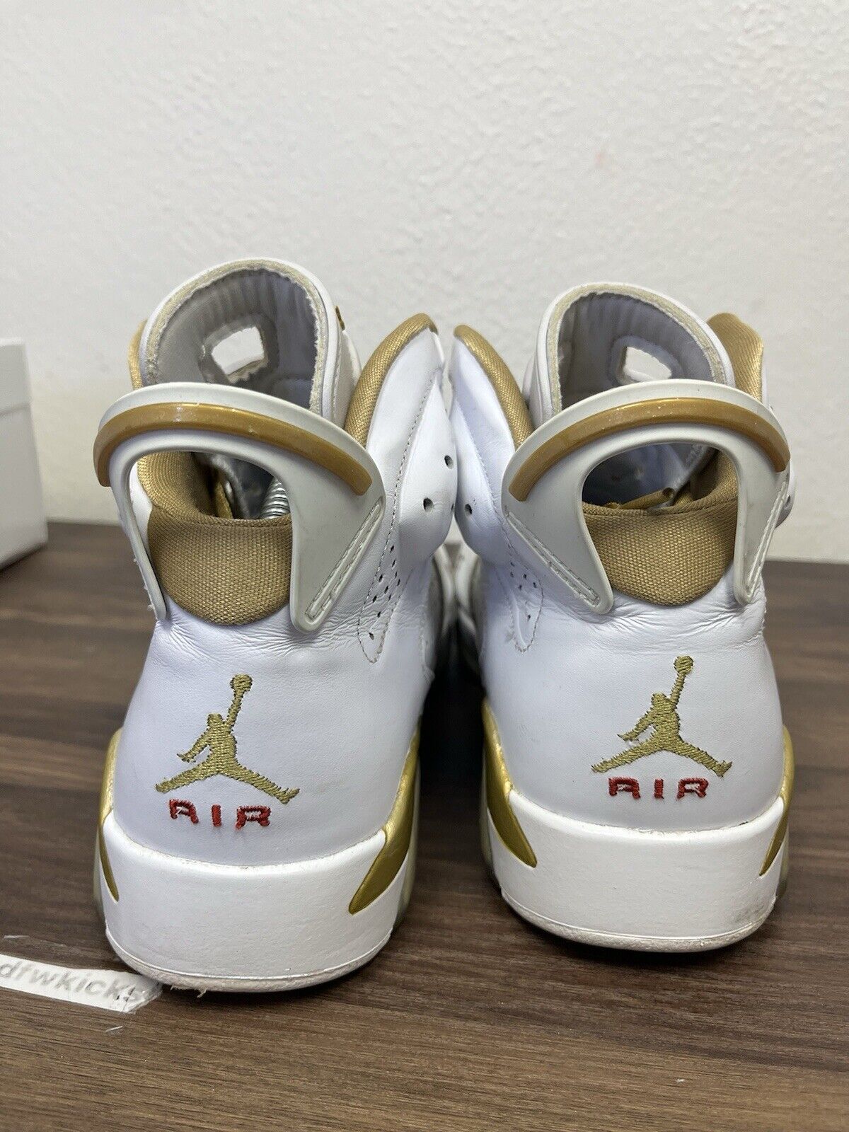 Size 8 - Jordan 6 Retro GMP 2012- White Gold- Air Jordan-  Basketball Shoes