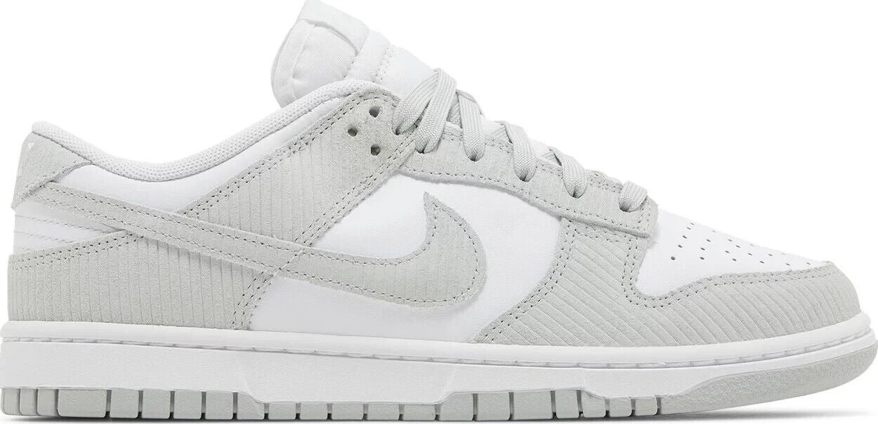 Size 11  womens - Nike Dunk Low Light Silver Corduroy