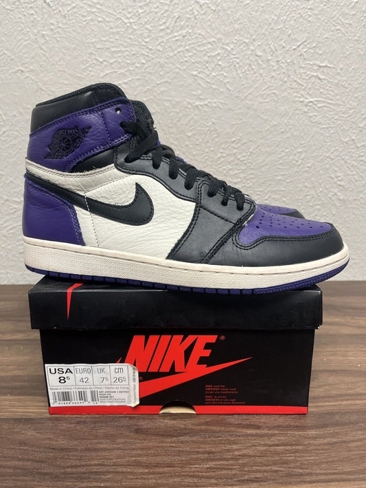 Size 8.5 - Jordan 1 Retro High OG Court Purple 2018 -