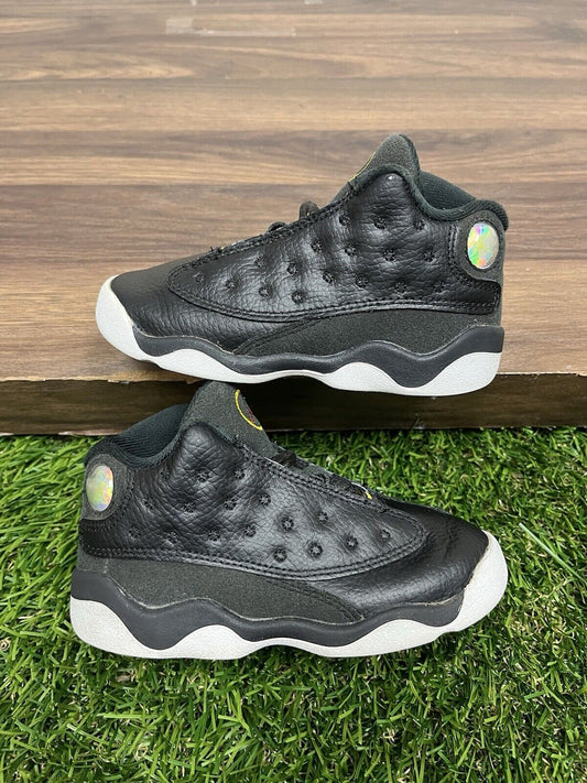 Nike Air Jordan 13 Retro Boys Size 8C Black Athletic Shoes Sneakers DJ3004-062