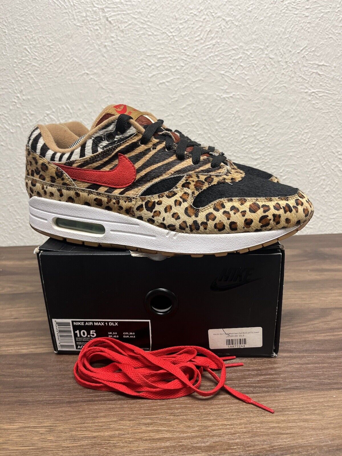 Atmos x Nike Air Max 1 DLX Animal Pack 2018 - Size 10.5 - AQ0928 700