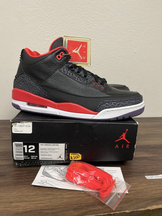 Size 12 - Air Jordan 3 Retro Crimson