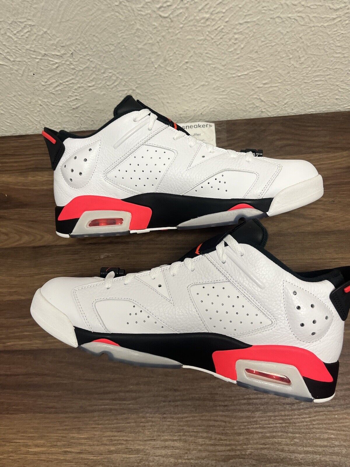 Air Jordan 6 Retro Low sz 12 Infrared White DS Basketball Shoe