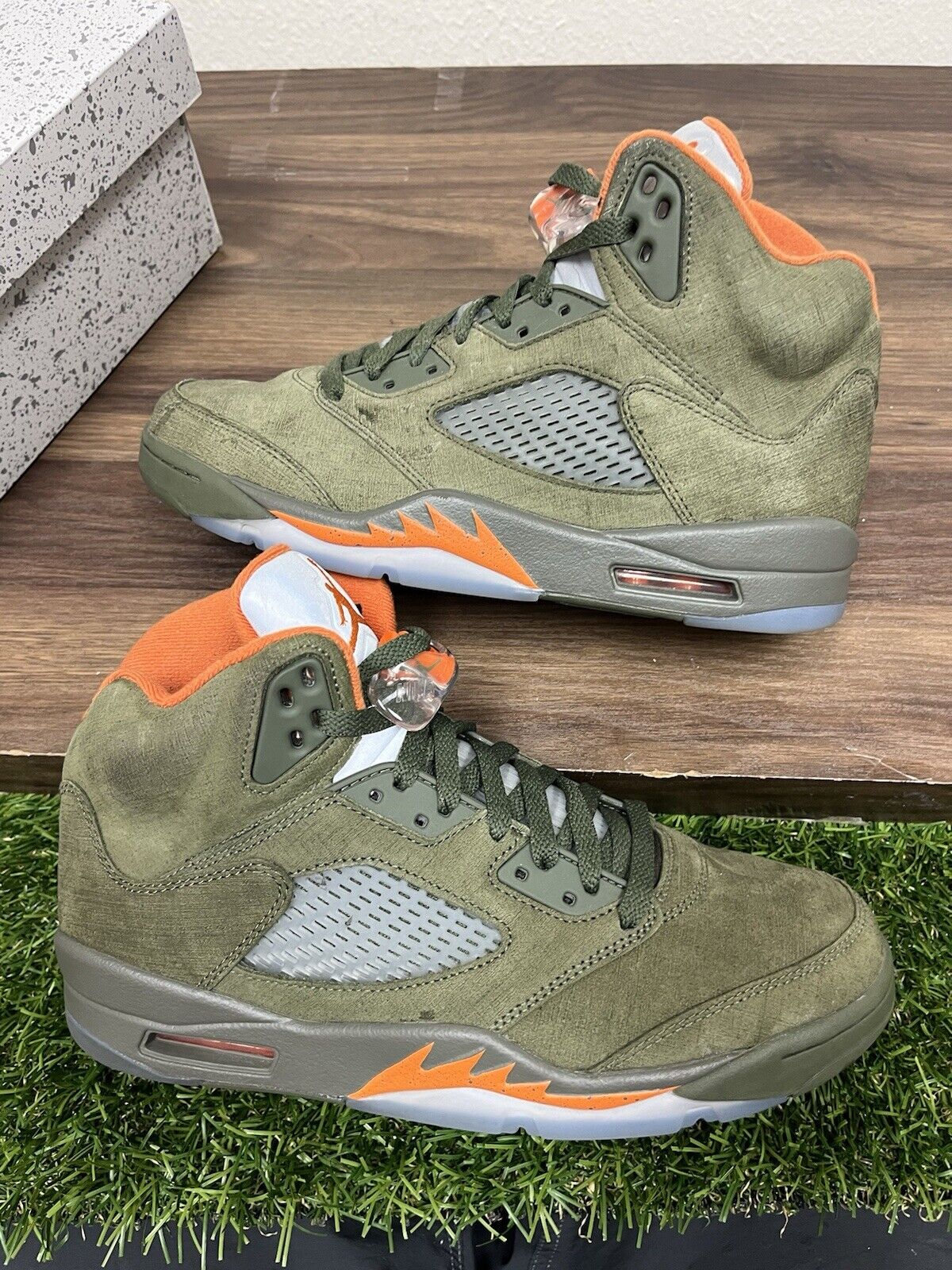 Air Jordan 5 Retro Olive 2024 Size 8.5 Authentic Rare Used Aj5 Green Camo OG VTG