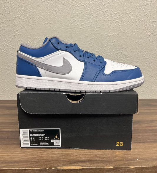 Size 11 - Jordan 1 Low True Blue Cement☀️🔥😎 Condition 9/10