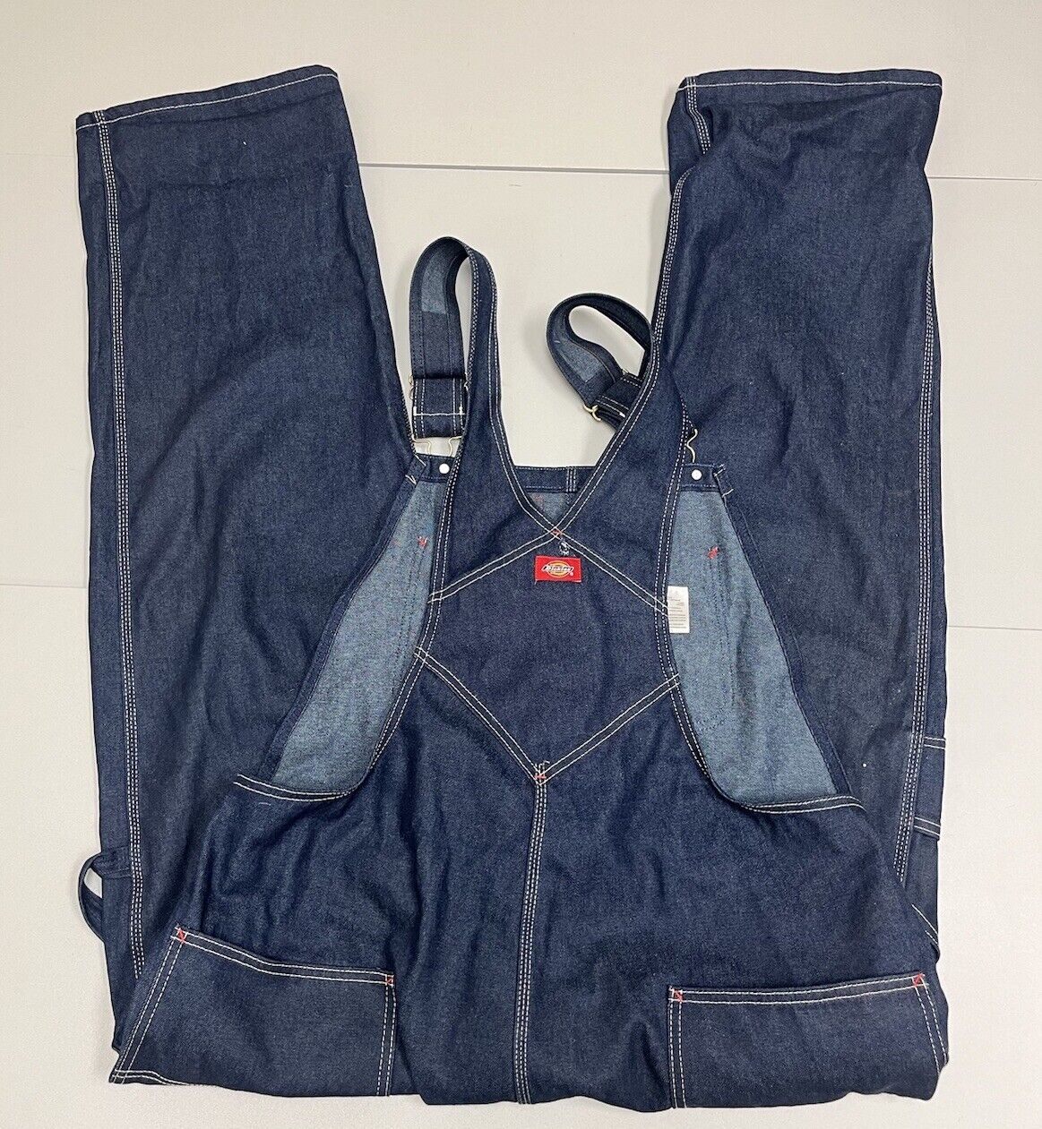 Dickies Denim Bib Overall 100% Cotton 38 X 30 Blue Jean Classic