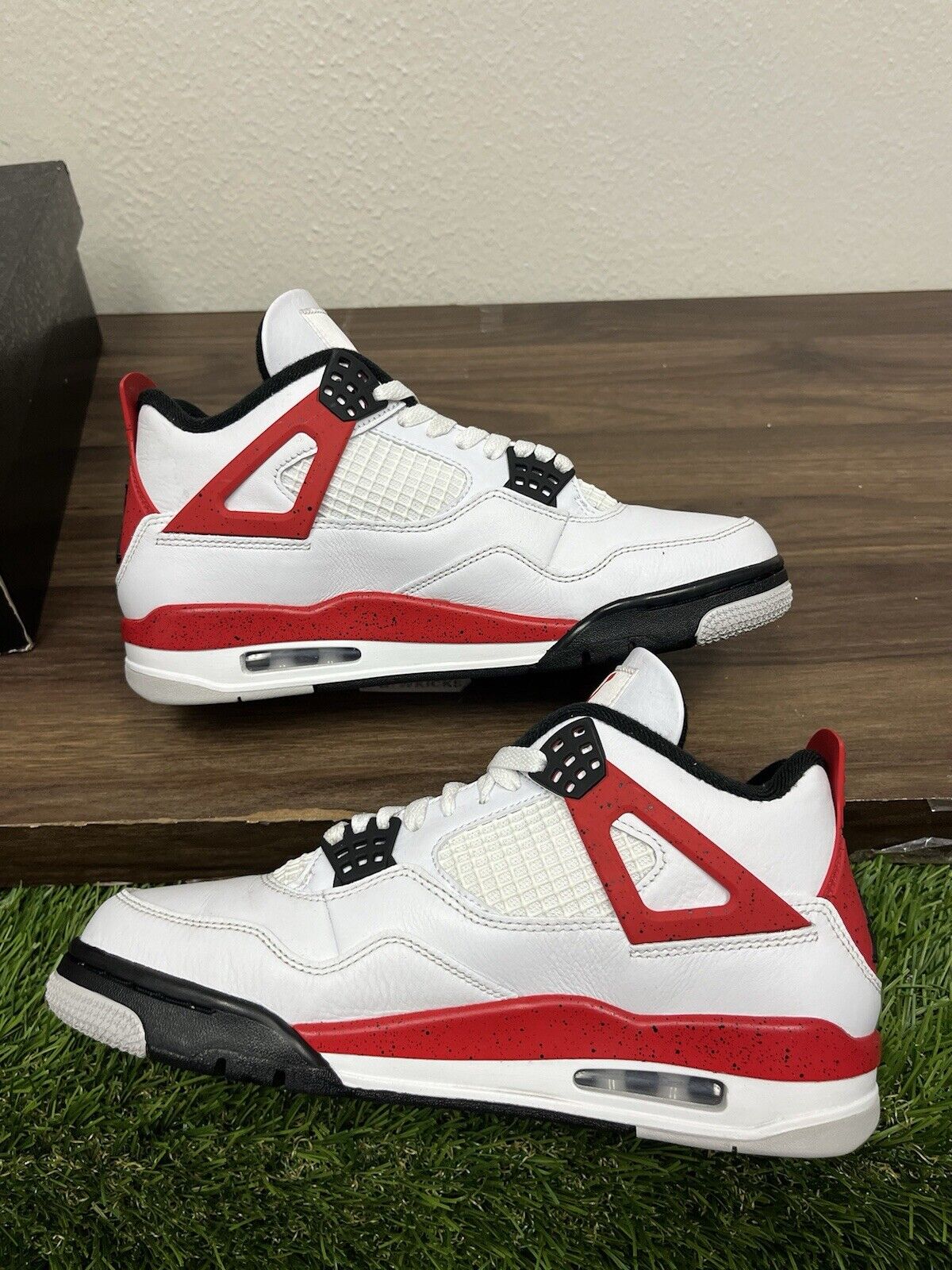 Size 8 - Jordan 4 Retro Mid Red Cement White Red Black Leather (DH6927-161) A61