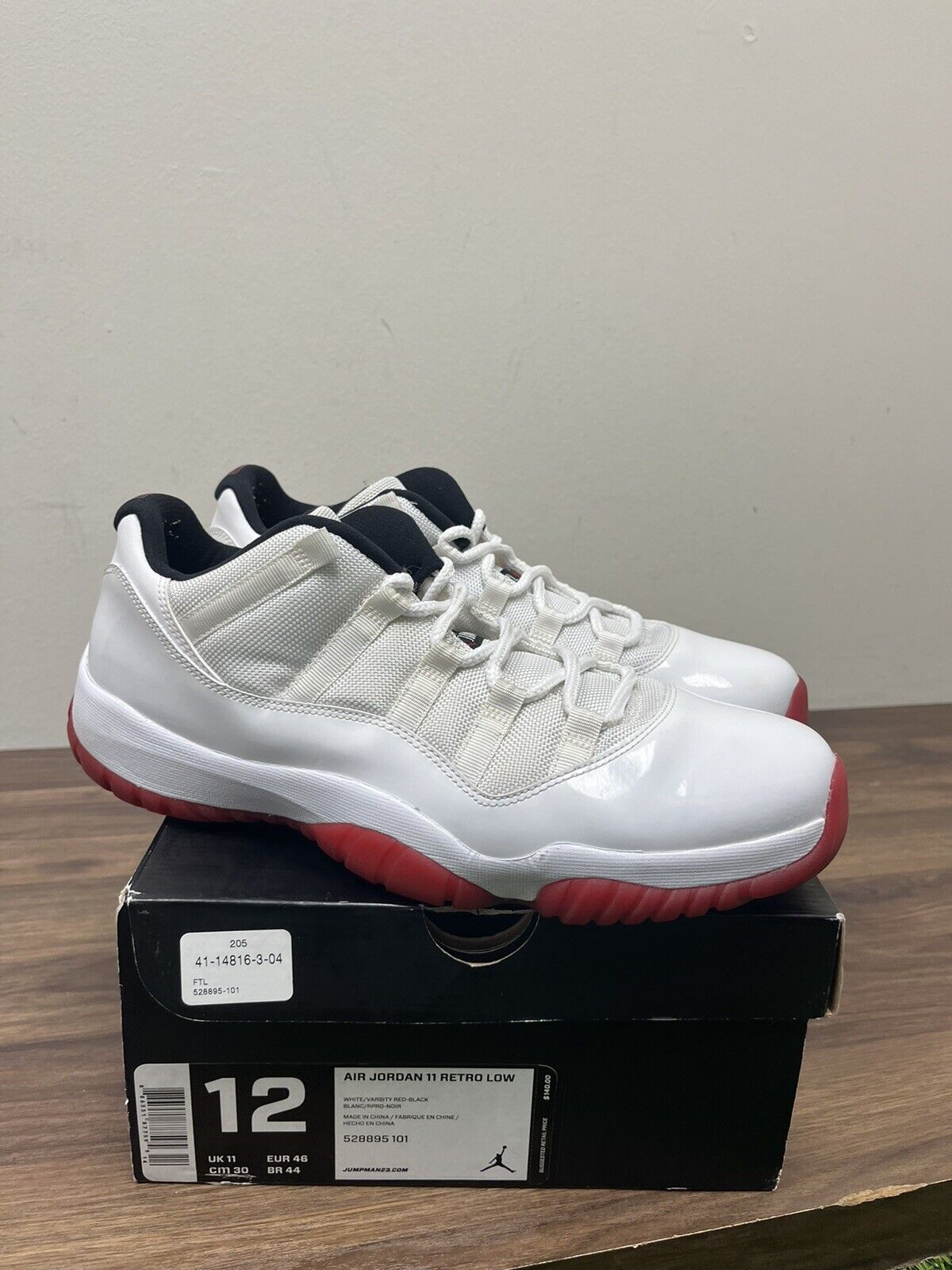 Size 12 - Jordan 11 Retro Low Cherry Bottom 2012 528895 101