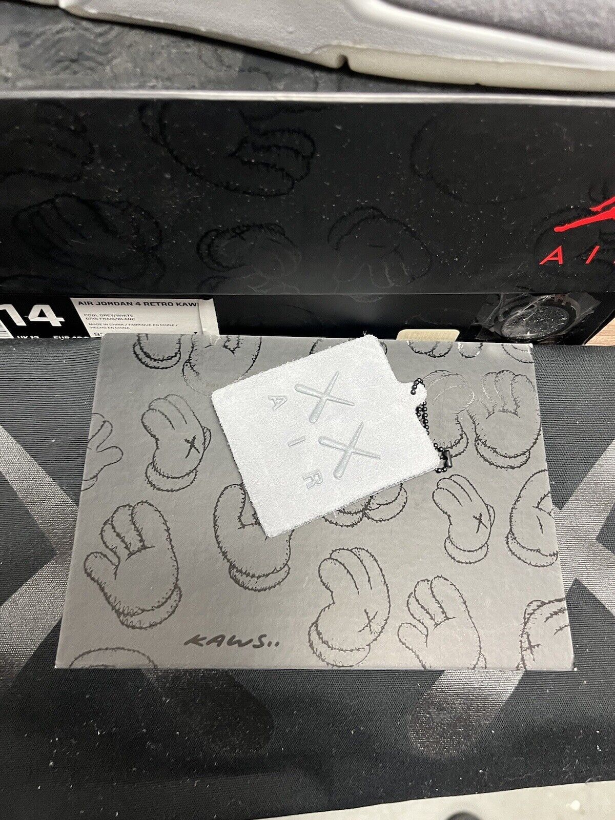 AIR JORDAN 4 RETRO KAWS COOL GREY MEN’S SIZE 14 OG BOX