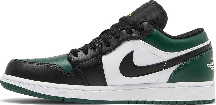 Size 8.5 Nike Air Jordan 1 Low Green Toe White Black Men’s 553558-371 IN HAND