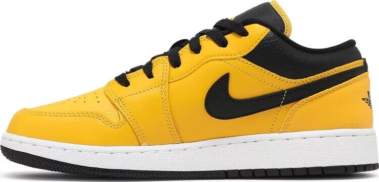 Air Jordan 1 Low University Gold Black Grade School GS 6Y Women's 7.5 553560-700