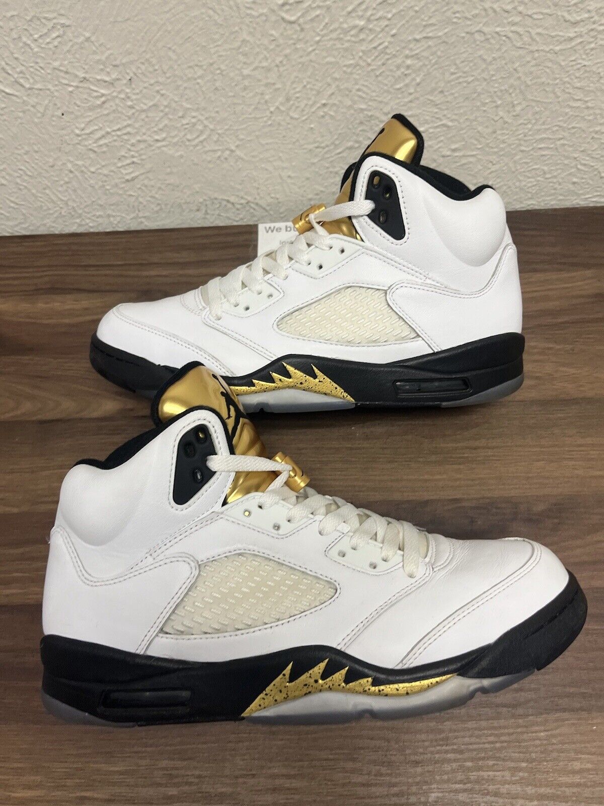 Nike Air Jordan 5 Gold Coin Olympic size 10 136027–133 OG V Retro White Black 