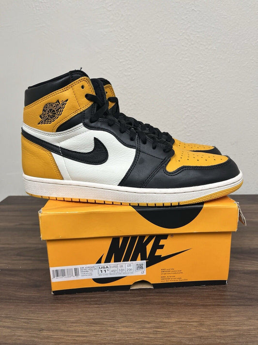 Air Jordan 1 Retro High OG Yellow Toe Taxi - Size 11.5 - 555088 711