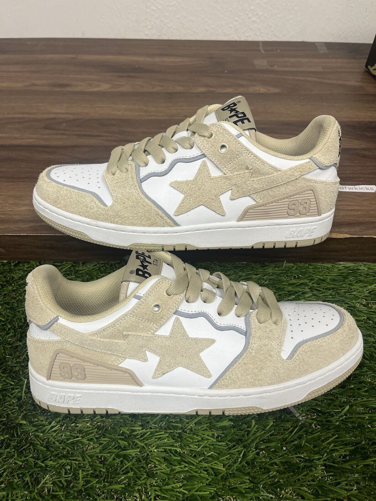 A Bathing Ape Bape Sk8 Sta Beige Suede Size 9