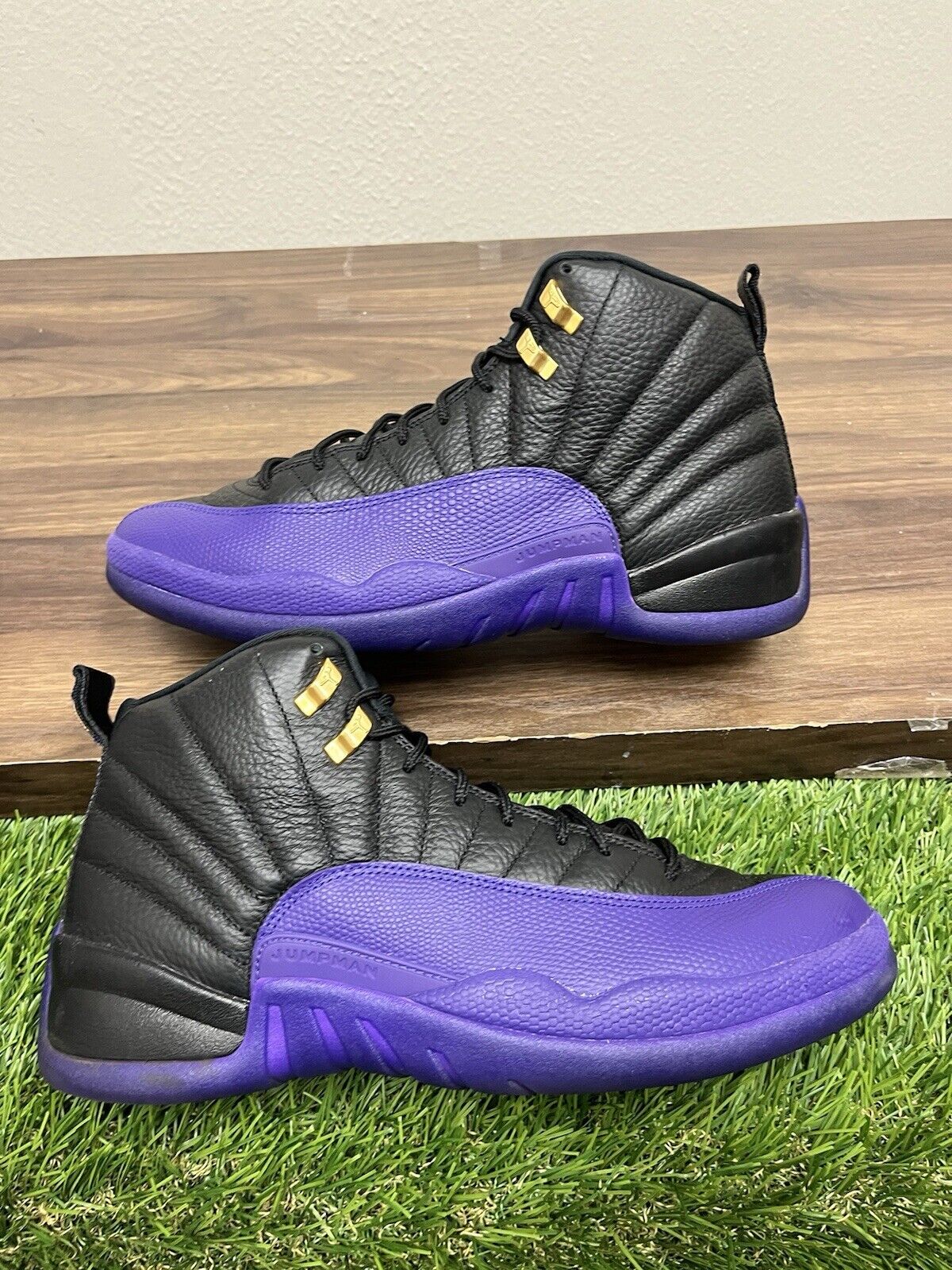 Size 12 - Jordan 12 Retro Field Purple Black Gold Leather CT8013-057 NO 📦 BOX