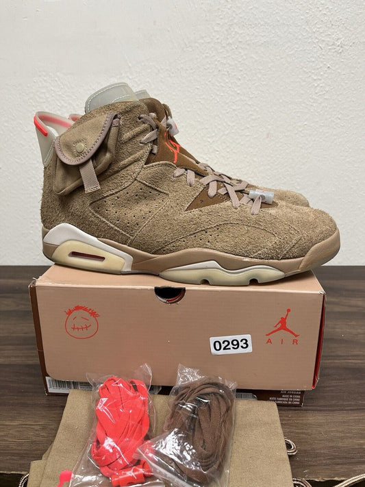 Travis Scott x Air Jordan 6 Retro 'British Khaki' DH0690-200 Mens’s Size 14 S293