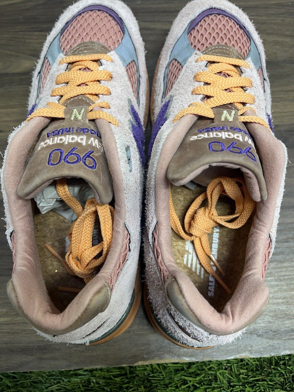 SIZE 10.5 - New Balance 990 V2 Made in USA x Salehe Bembury "Sand Be The Time" 