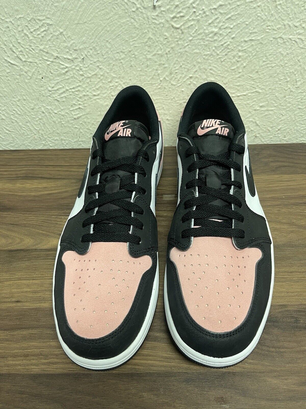 Nike Air Jordan 1 Low OG Bleached Coral Pink Black Mens Size 14 W/ Extra Laces