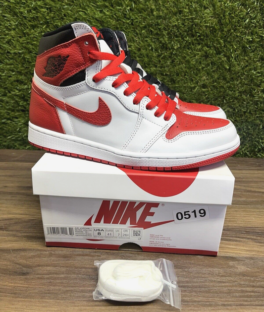 Size 8 -  Air Jordan 1 Retro OG High Heritage Red White Black 555088-161 *519