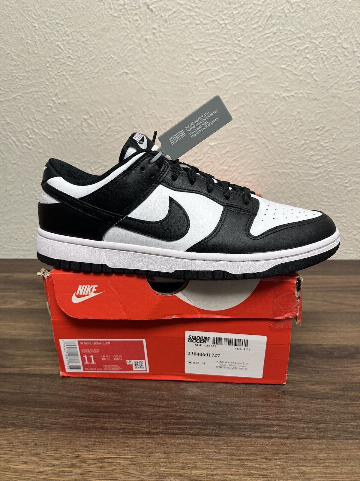 Size 11 - Nike Dunk Low Black White Womens