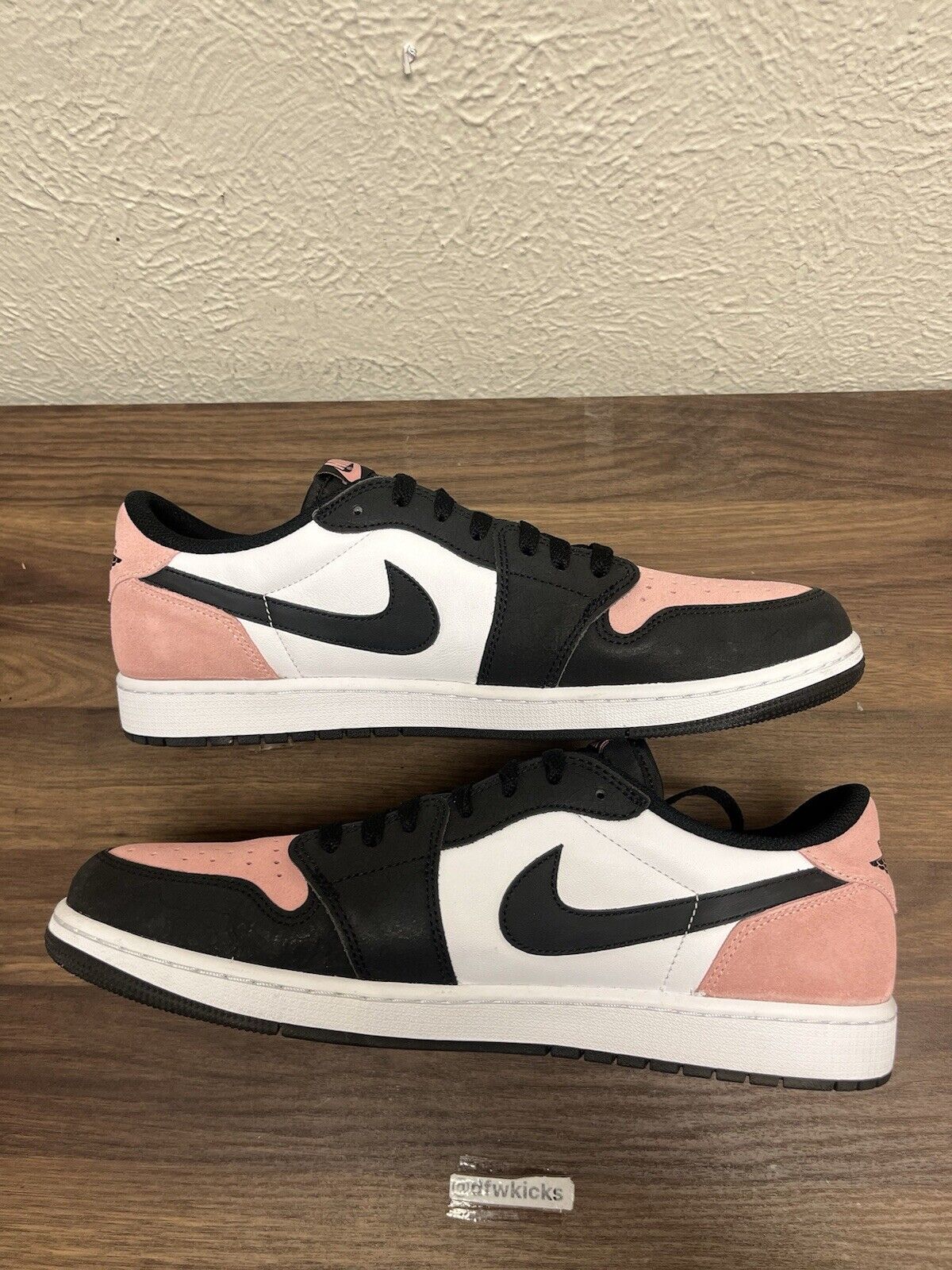 Nike Air Jordan 1 Low OG Bleached Coral Pink Black Mens Size 14 W/ Extra Laces