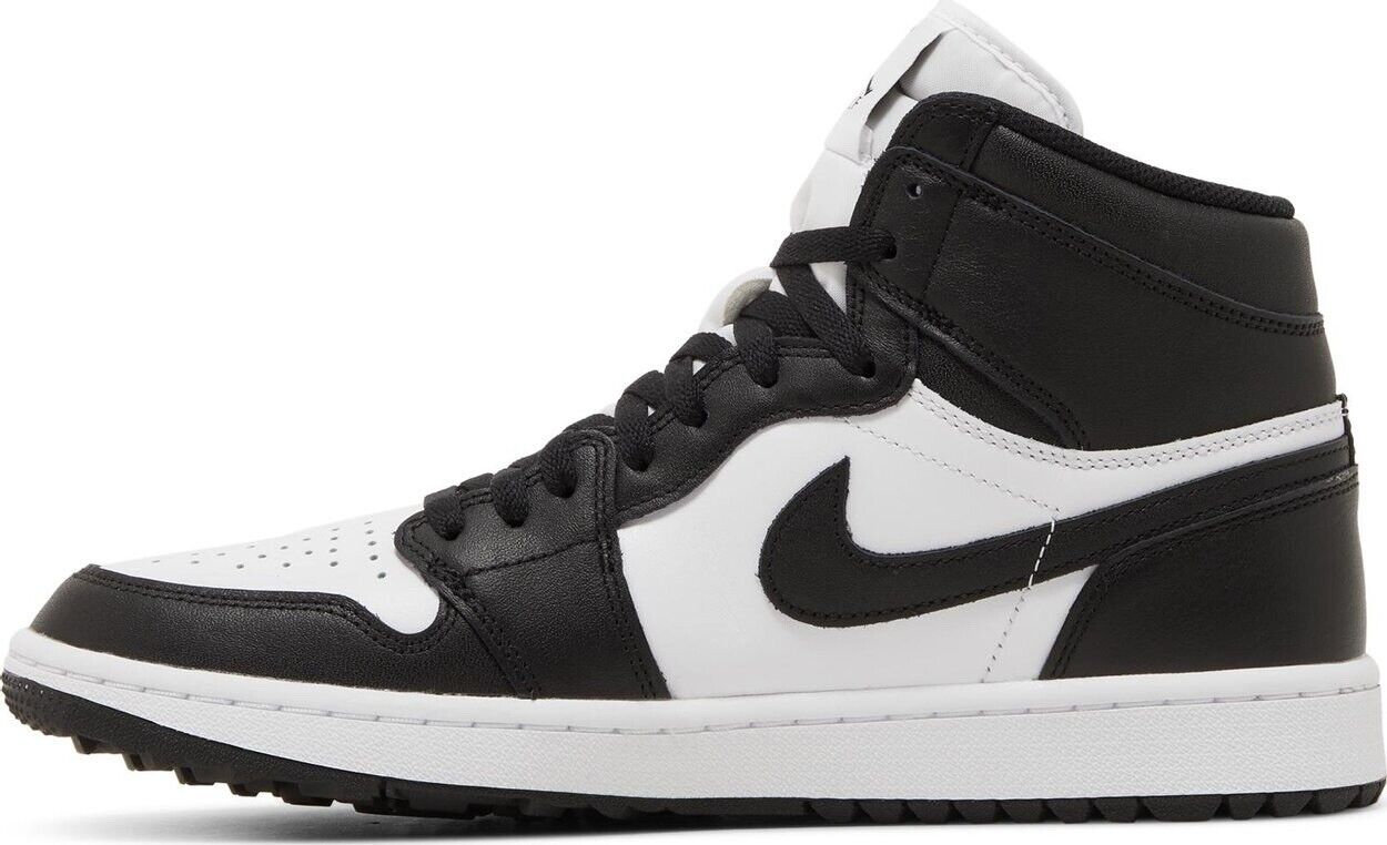 Nike Air Jordan 1 High Golf Shoes Mens Size 10.5 White Black Panda DQ0660-101