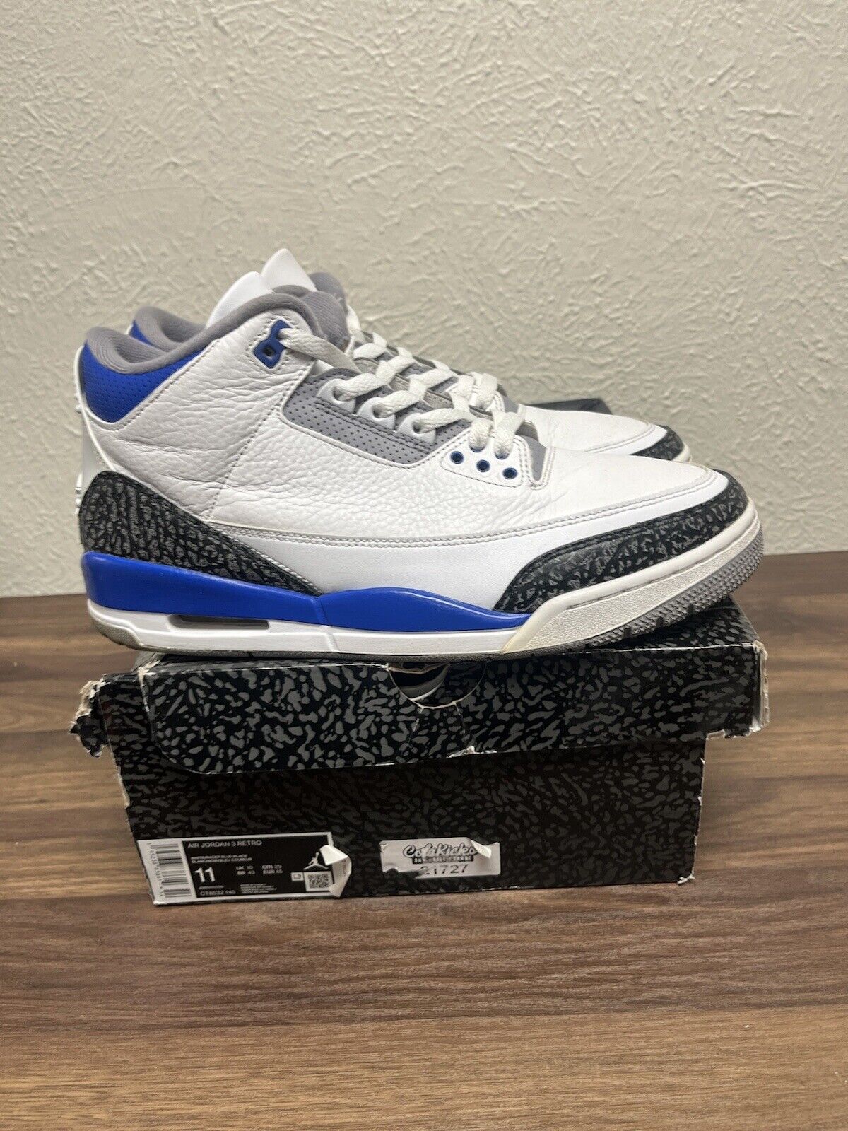 Nike Air Retro Jordan 3 Retro Racer Blue 2021 CT8532-145 Men’s Size 11