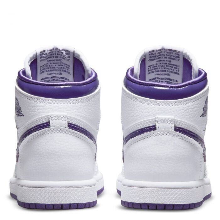 Nike Air Jordan 1 Retro High White Court Purple PS CU0449-151 Youth Size 12c